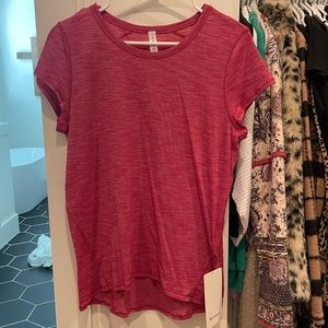 NWT Lululemon Red Another Mile Short Sleeve